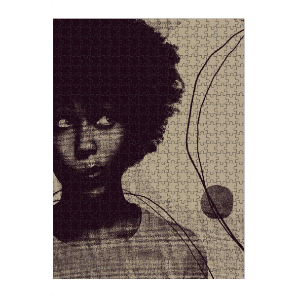 Puzzle Ravensburger "Linen collection - woman first" artboxONE - Abstrakt,Menschen - Japandi,Modern,Art,Ibiza,Einrichtung,Abstrakt,Kunst