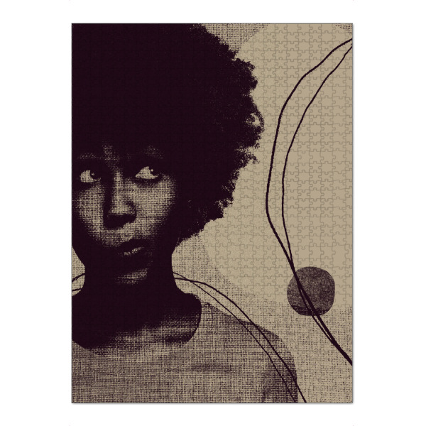 Puzzle Ravensburger "Linen collection - woman first" artboxONE - Abstrakt,Menschen - Japandi,Modern,Art,Ibiza,Einrichtung,Abstrakt,Kunst