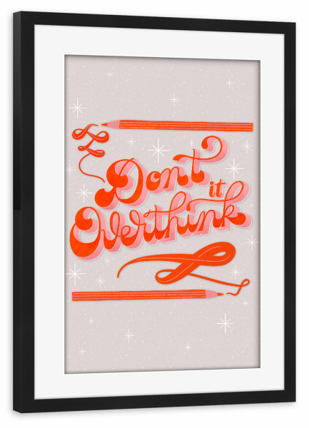 Poster mit Rahmen schwarz "Mach einfach" artboxONE - Typografie,Lustig