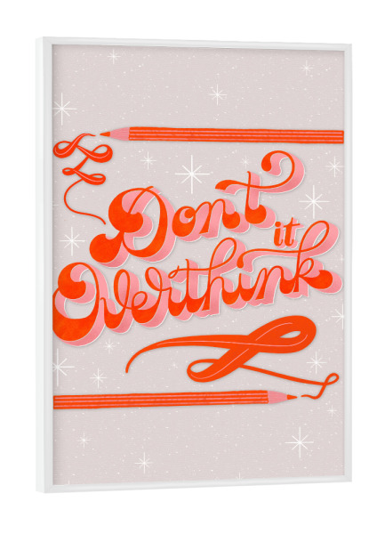 Poster mit weißem Rahmen "Mach einfach" artboxONE - Typografie,Lustig