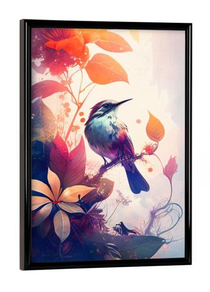 Poster mit schwarzem Rahmen "Netter tropischer Vogel" artboxONE - Natur,Floral,Tiere