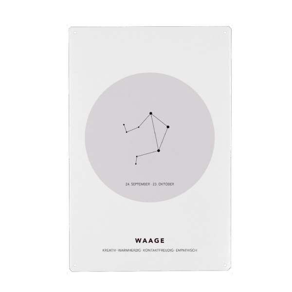 Holzbild "Sternbild Waage" artboxONE - Galaxy