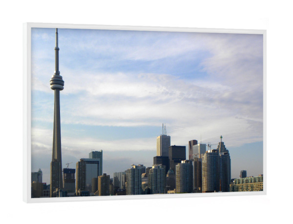 Poster mit weißem Rahmen "Die Skyline Torontos" artboxONE - Städte,Reise,Architektur,Reise / Länder