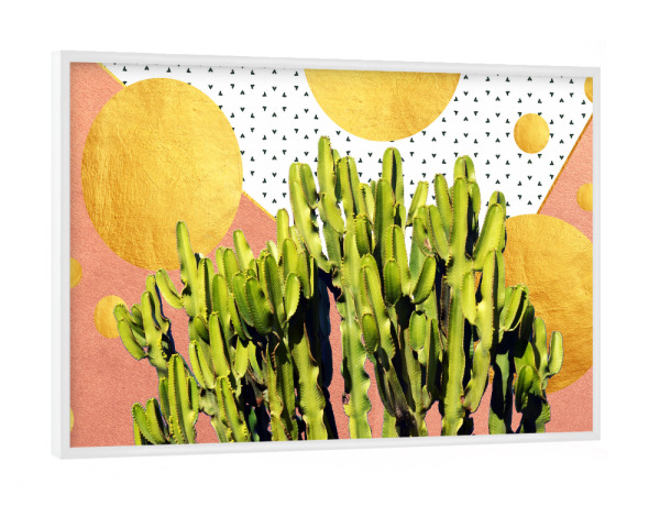Poster mit weißem Rahmen "Kaktus-Traum" artboxONE - Natur,Geometrie