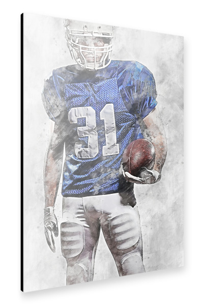 Alu-Dibond "American Football 2 (matart)" 30x20 cm artboxONE