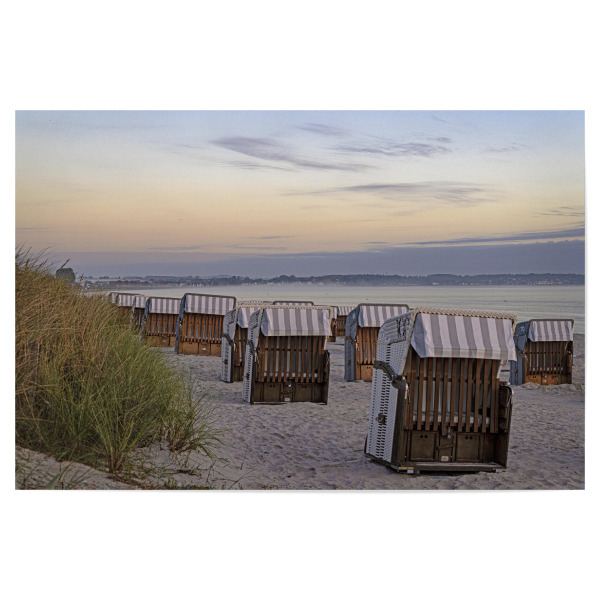 Poster "Strandkörbe in Scharbeutz" artboxONE - Natur,Reise / Strand und Meer,Reise / Länder