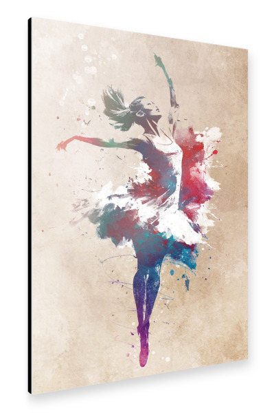 Alu-Dibond "Balletttänzerin Grafik A" 30x20 cm artboxONE