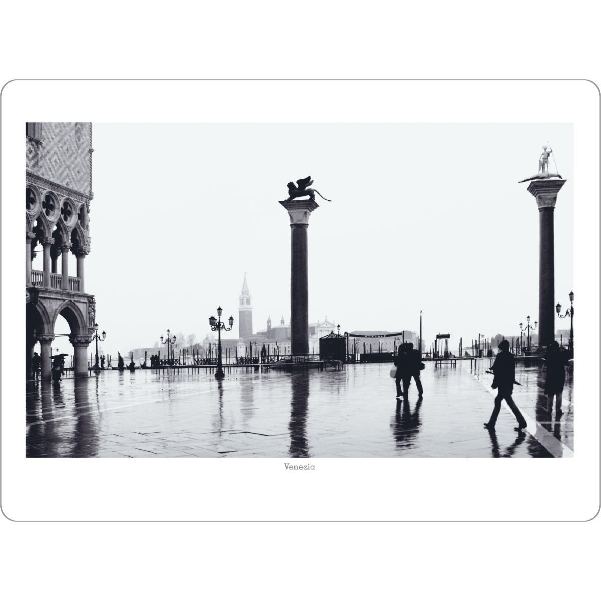 Tischset "Venedig in Schwarz-Weiß" artboxONE - Reise,Schwarzweiß,Architektur,Städte / Venedig,Reise / Länder