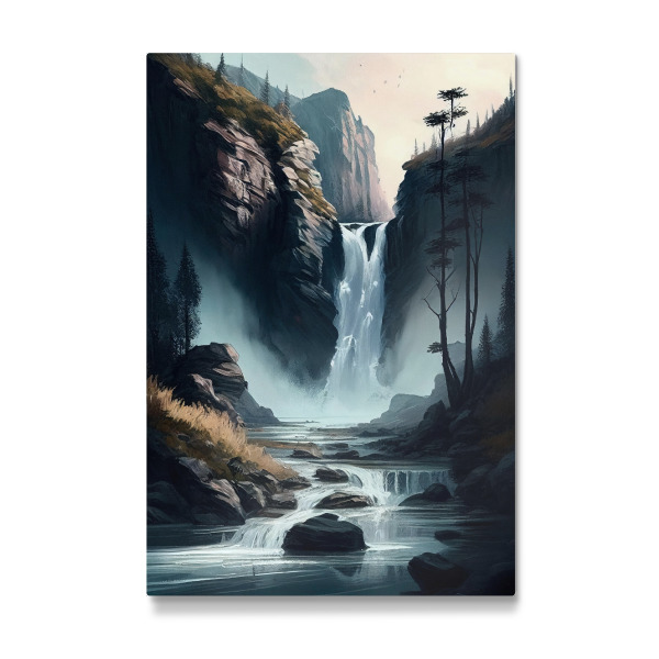 Galerie-Print "Gemälde eines alpinen Wasserfalls" 30x20 cm artboxONE