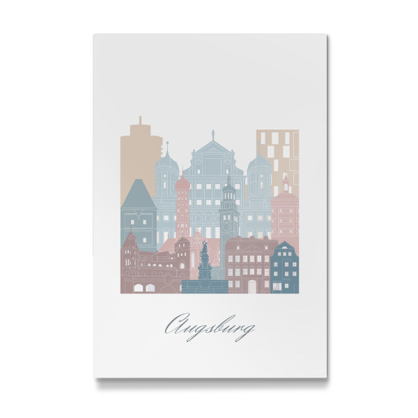 Galerie-Print "Augsburg Skyline Erdtöne Stil" 30x20 cm artboxONE