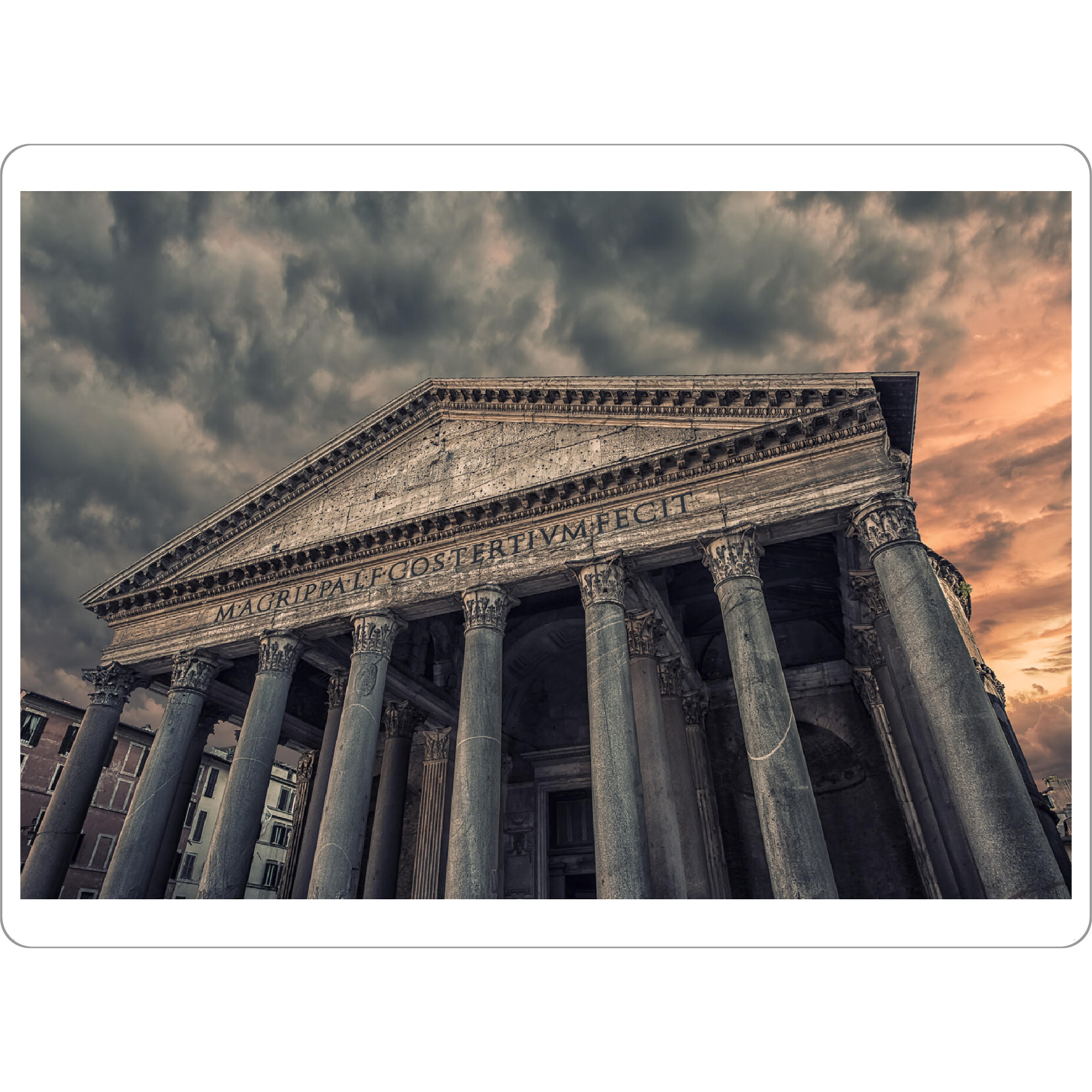 Tischset "Pantheon-Sonnenuntergang" artboxONE - Städte,Reise,Architektur,Reise / Länder,Städte / Rom