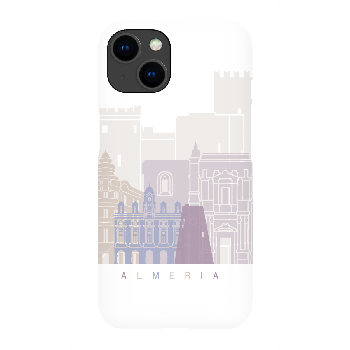 "ALMERIA SKYLINE PASTELL"für iPhone - Premium-Case Handyhülle artboxONE