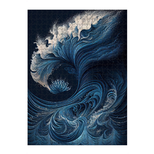 Puzzle Ravensburger "Blaue Ozeanwellenmalerei" artboxONE - Natur,Abstrakt,Reise / Strand und Meer