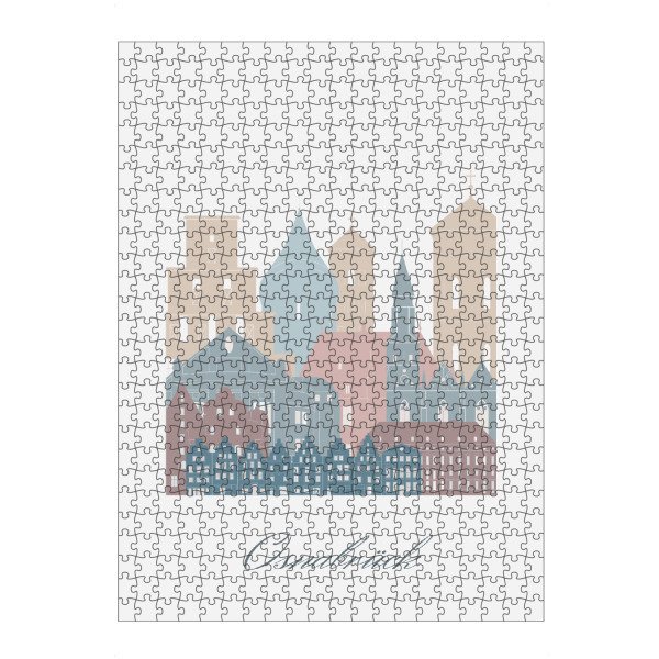 Puzzle Ravensburger "Osnabrücker Skyline in Erdtönen" artboxONE - Städte,Reise,Architektur,Kartografie