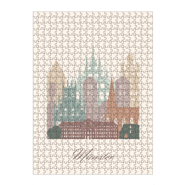 artboxONE Puzzle "Münster Skyline in salbeigrün" artboxONE - Städte,Reise,Architektur,Kartografie