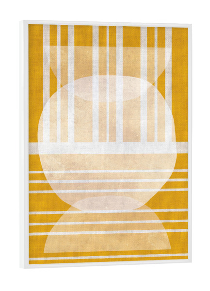 Poster mit weißem Rahmen "Linen sunkiss horizon" artboxONE - Abstrakt,Geometrie