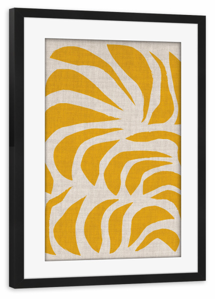 Poster mit Rahmen schwarz "Linen sunkiss field" artboxONE - Abstrakt,Geometrie