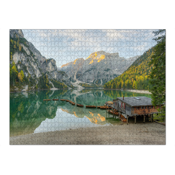 Puzzle Ravensburger "Morgens am Pragser Wildsee" artboxONE - Natur,Reise,Reise / Länder