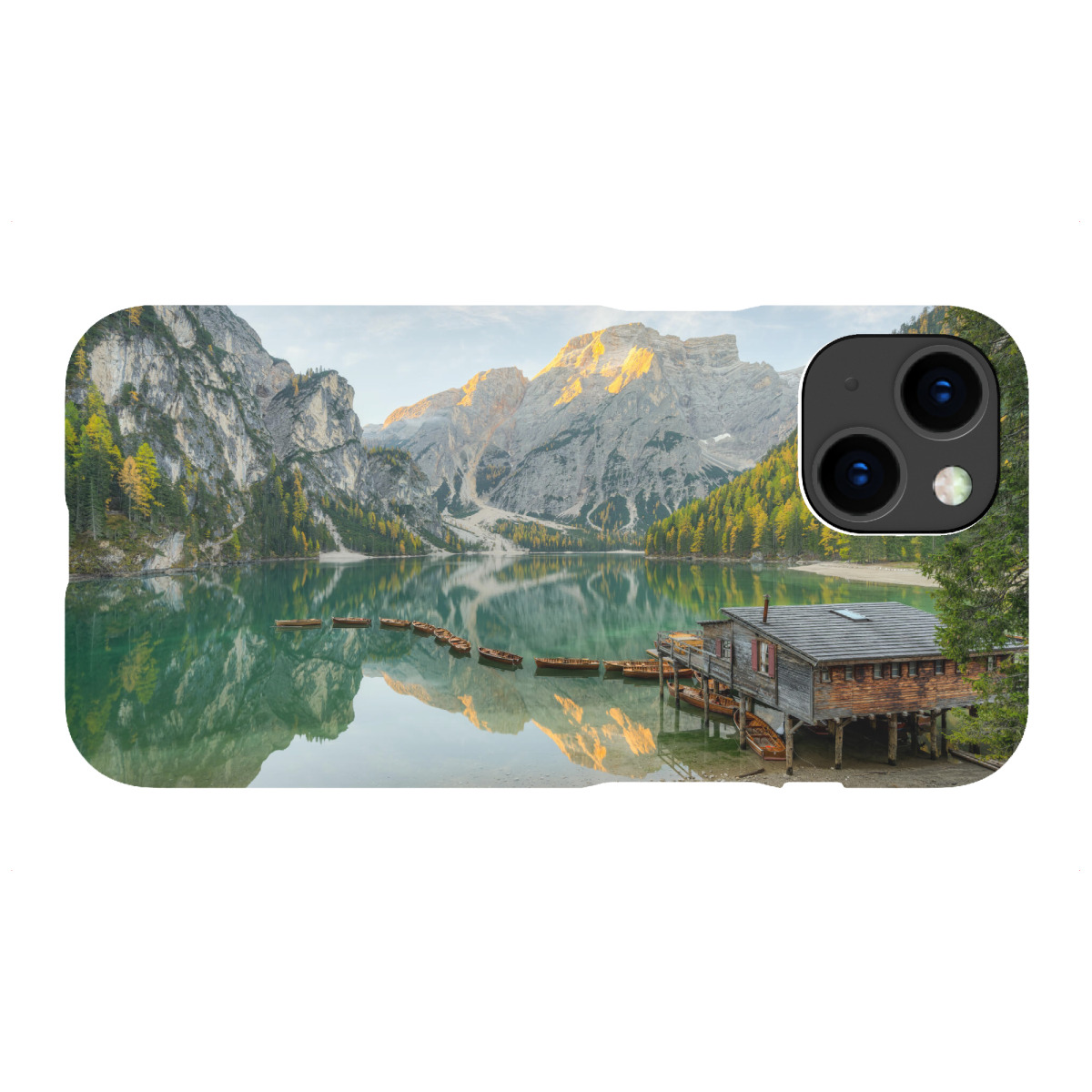 "Morgens am Pragser Wildsee"für iPhone - Premium-Case Handyhülle artboxONE