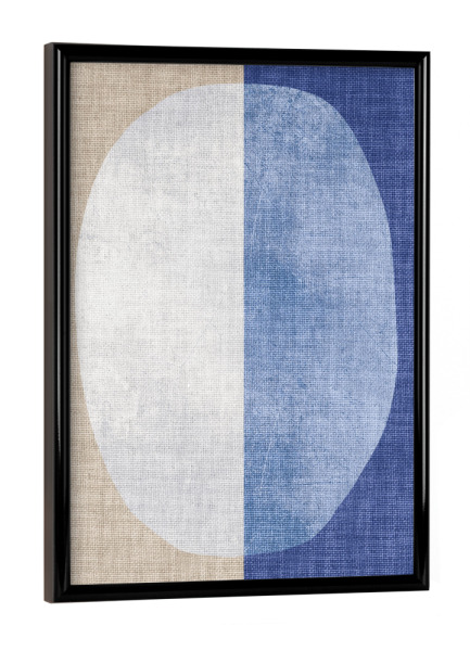 Poster mit schwarzem Rahmen "BLUE Linen - libido" artboxONE - Abstrakt,Geometrie