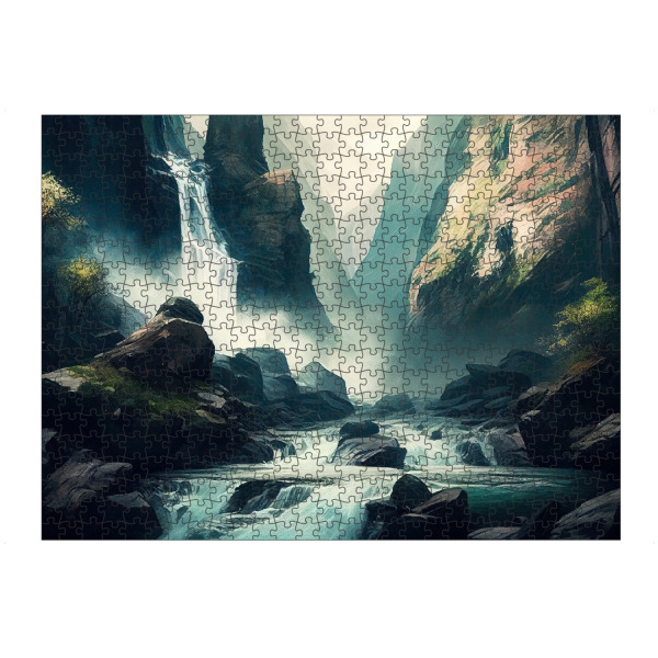 artboxONE Puzzle "Gemälde einer massiven Kaskade" artboxONE - Natur,Reise