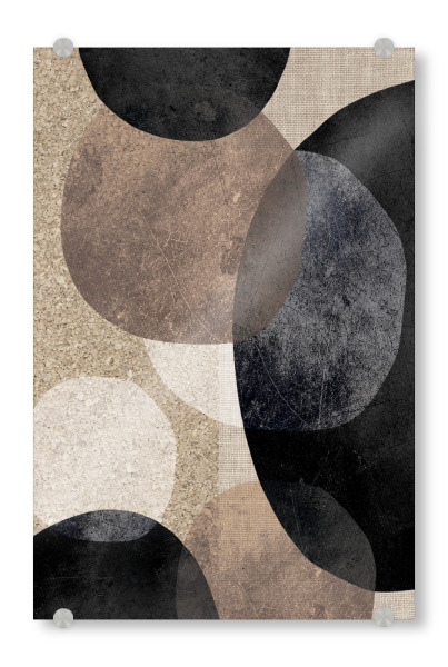 Acrylglasbild "Linen - play with dots" artboxONE - Abstrakt,Geometrie