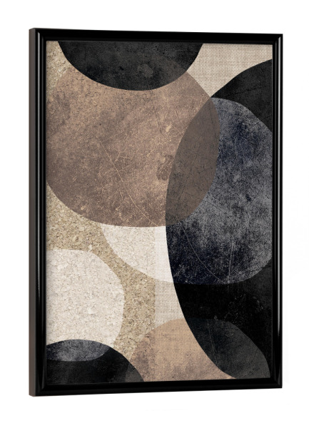 Poster mit schwarzem Rahmen "Linen - play with dots" artboxONE - Abstrakt,Geometrie