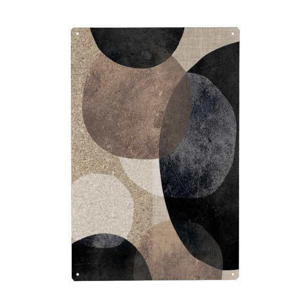 Metall Poster "Linen - play with dots" artboxONE - Abstrakt,Geometrie