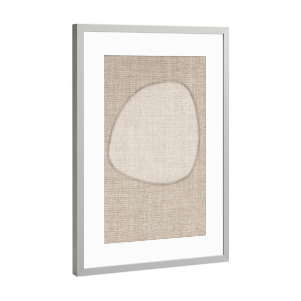 Poster mit Rahmen Silber "Linen art MIA" artboxONE - Abstrakt,Geometrie