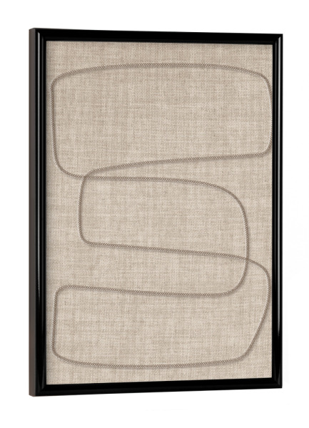 Poster mit schwarzem Rahmen "Linen art Rick" artboxONE - Abstrakt - Japandi,Modern,Art,Wabisabi,Ibiza,Kunstdruck,Vacation,Geschenk,Einrichtung