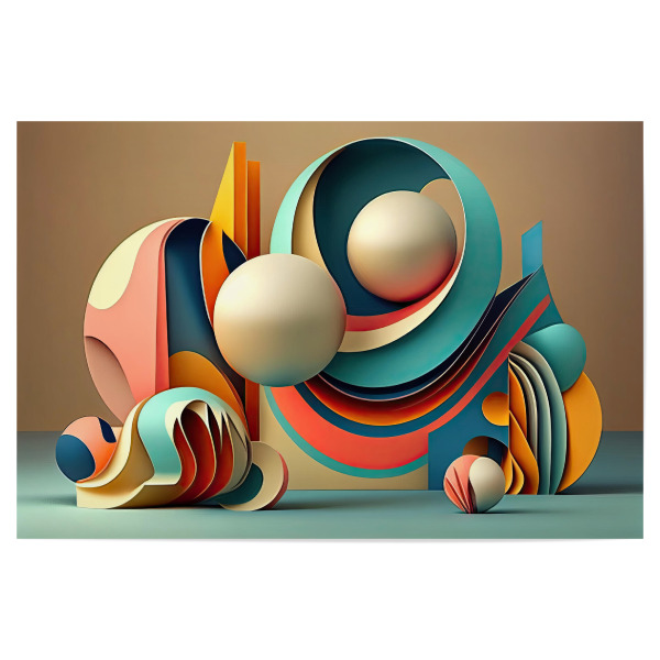 Poster "Malen von bunten Formen" artboxONE - Abstrakt,Geometrie