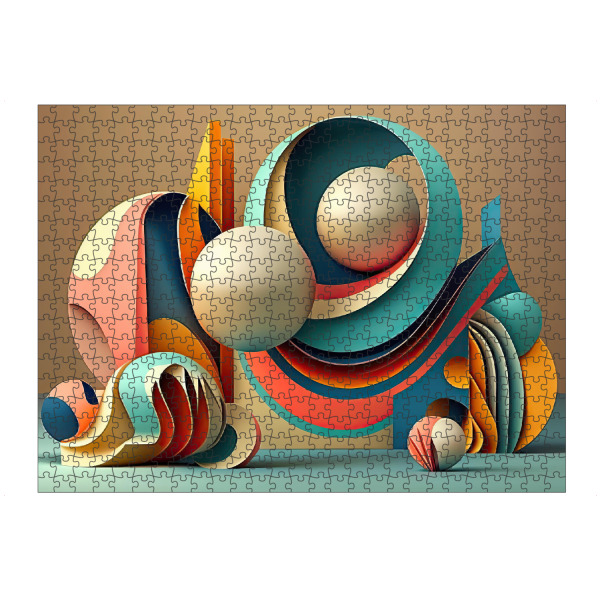 artboxONE Puzzle "Malen von bunten Formen" artboxONE - Abstrakt,Geometrie