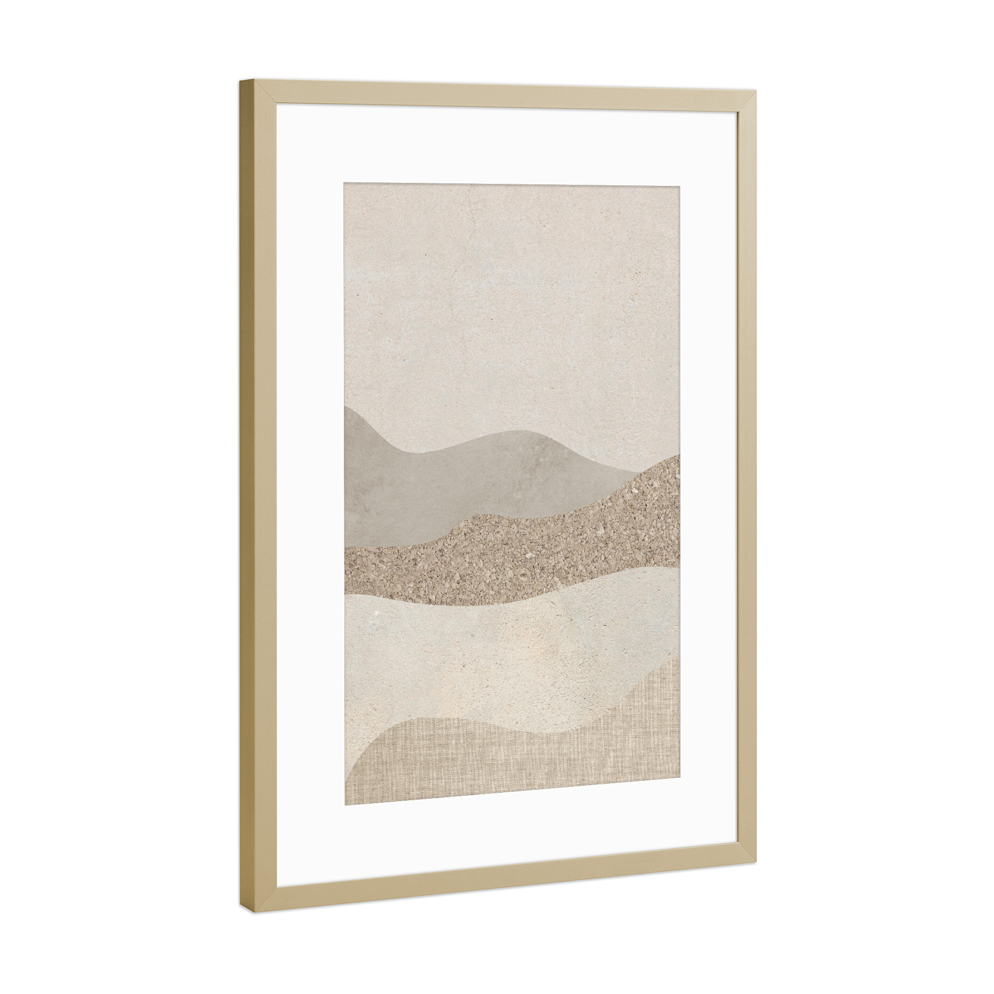 Poster mit Rahmen Gold "Triologie ELLA third" artboxONE - Abstrakt
