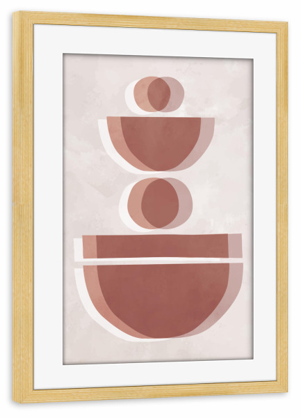 Poster mit Rahmen kiefer "Balance BILLY" artboxONE - Abstrakt,Geometrie