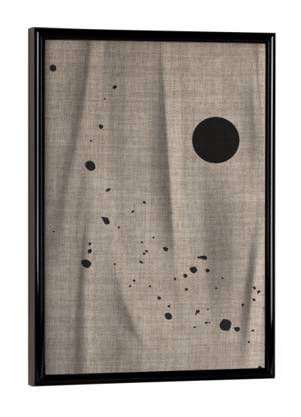 Poster mit schwarzem Rahmen "Modern linen art EVA" artboxONE - Abstrakt - Japandi,Modern,Art,Ibiza,Kunstdruck,Geschenk,Einrichtung,Abstrakt,Kunst