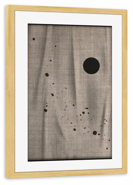 Poster mit Rahmen kiefer "Modern linen art EVA" artboxONE - Abstrakt - Japandi,Modern,Art,Ibiza,Kunstdruck,Geschenk,Einrichtung,Abstrakt,Kunst