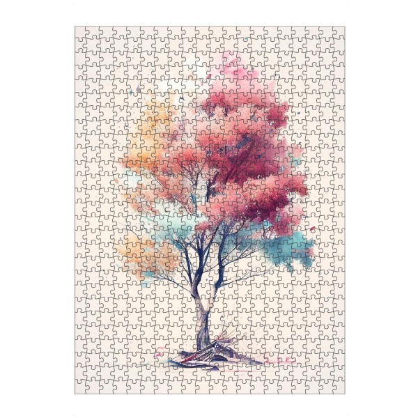 artboxONE Puzzle "Baummalerei in Pastell" artboxONE - Natur