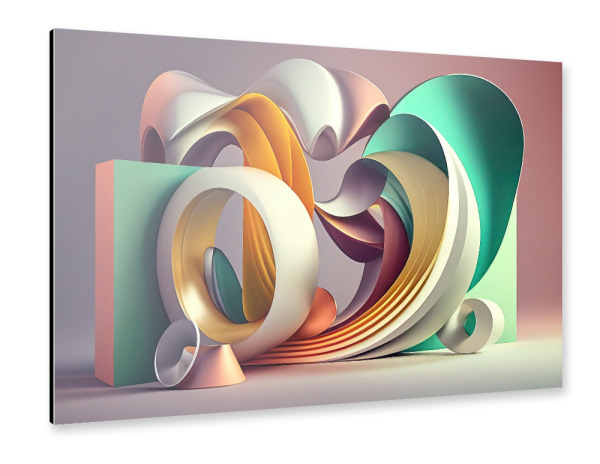 Alu-Dibond "Pastellmalerei abstrakter Formen" 30x20 cm artboxONE