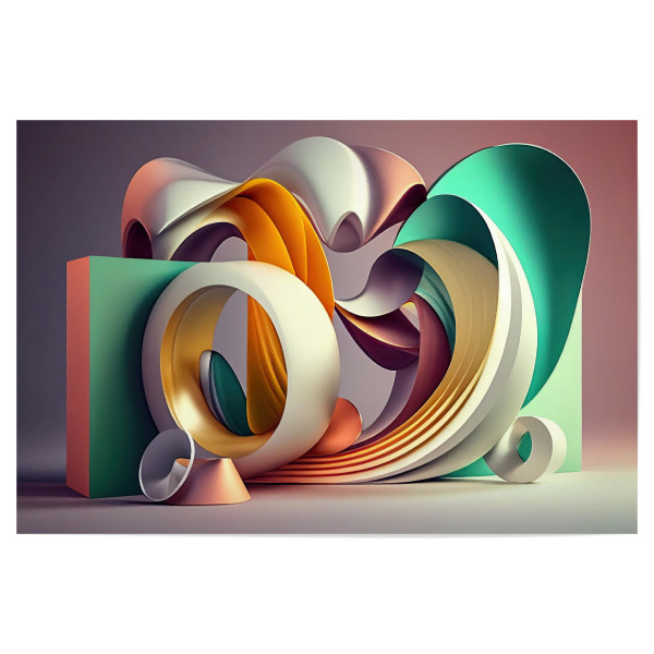 Poster "Pastellmalerei abstrakter Formen" artboxONE - Abstrakt,Geometrie