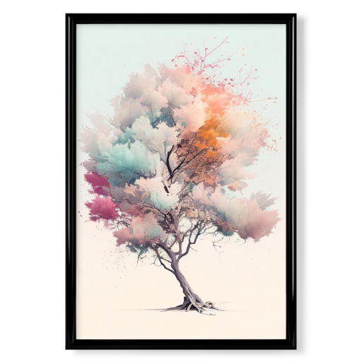 Painting of a pastel tree