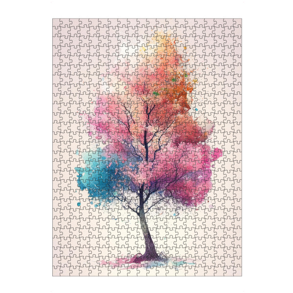 artboxONE Puzzle "Pastellfarbene Baummalerei" artboxONE - Natur