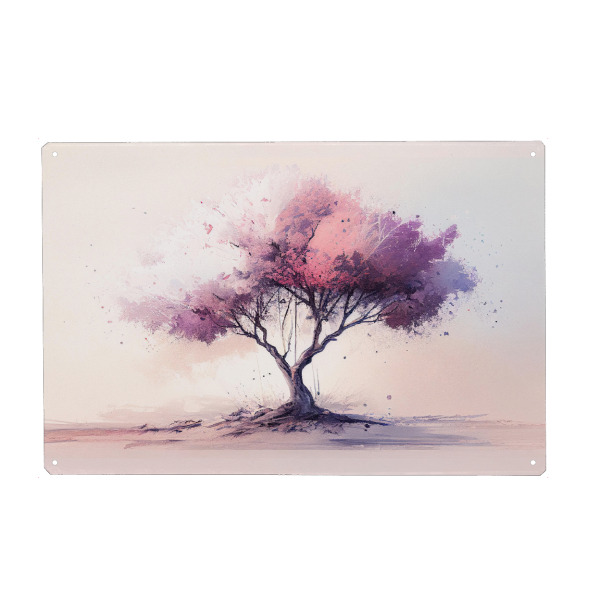 Holzbild "Rosa Baummalerei" artboxONE - Natur,Floral