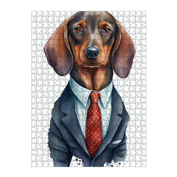 artboxONE Puzzle "Dackel mit Anzug und Krawatte" artboxONE - Tiere,Lustig