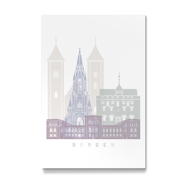 Galerie-Print "BERGEN SKYLINE PASTELL" 30x20 cm artboxONE