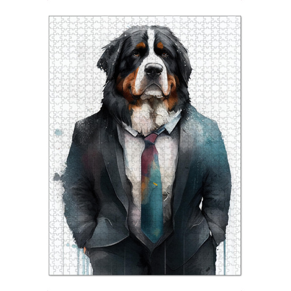 Puzzle Ravensburger "Business Berner Sennenhund" artboxONE - Tiere,Lustig