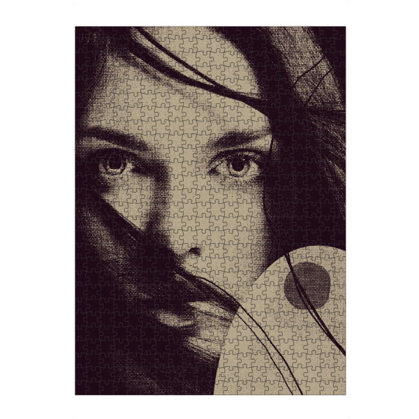 Puzzle Ravensburger "Linen collection - woman third" artboxONE - Abstrakt - Japandi,Modern,Art,Ibiza,Kunstdruck,Geschenk,Einrichtung,Abstrakt,Kunst