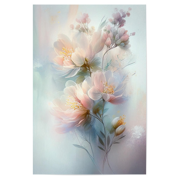 Poster 30x20 cm "Zarte Pastellblumen" artboxONE - Floral