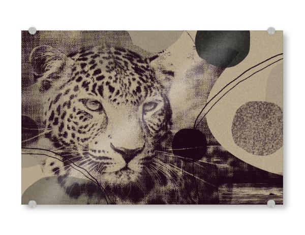 Acrylglasbild "Linen collection - leopard" artboxONE - Tiere,Abstrakt - Japandi,Modern,Art,Ibiza,Kunstdruck,Geschenk,Einrichtung,Abstrakt,Kunst