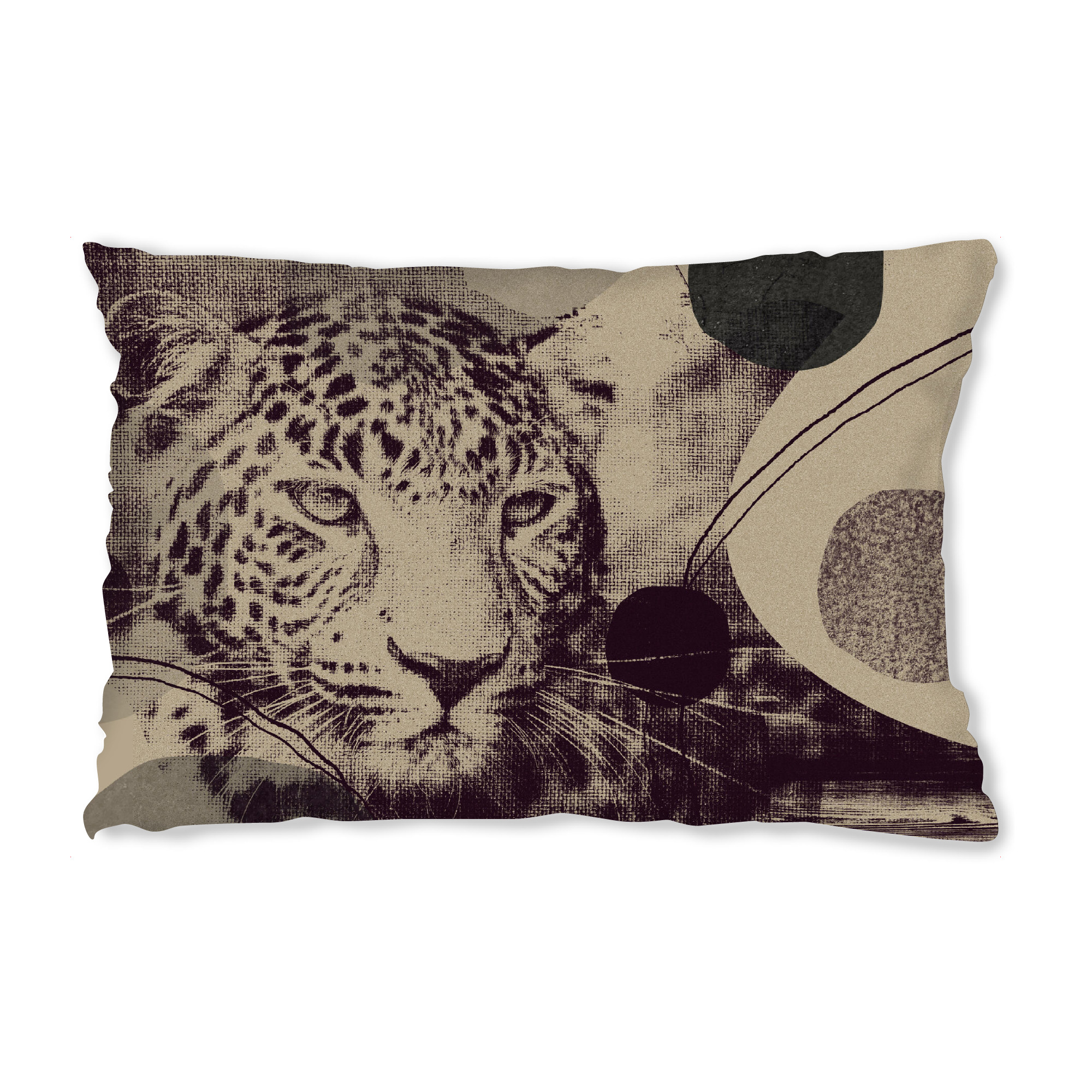 Design-Kissen "Linen collection - leopard" artboxONE - Tiere,Abstrakt - Japandi,Modern,Art,Ibiza,Kunstdruck,Geschenk,Einrichtung,Abstrakt,Kunst