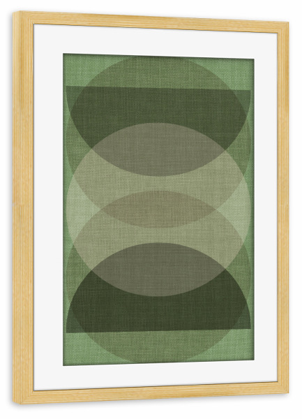 Poster mit Rahmen kiefer "Green linen - DUP GREEN" artboxONE - Abstrakt - Japandi,Modern,Art,Ibiza,Kunstdruck,Geschenk,Einrichtung,Abstrakt,Kunst